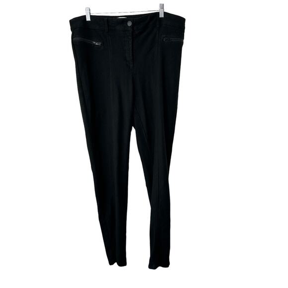 Chico's SO SLIMMING Black Pants Faux Zip Pockets Women's Sz 3 XL 16 - Picture 1 of 6